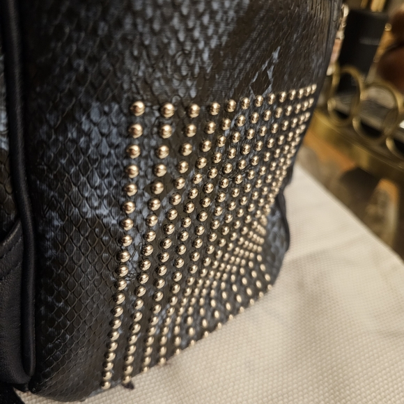 MCM Dark Snake Pattern Backpack - Picture 8 of 16